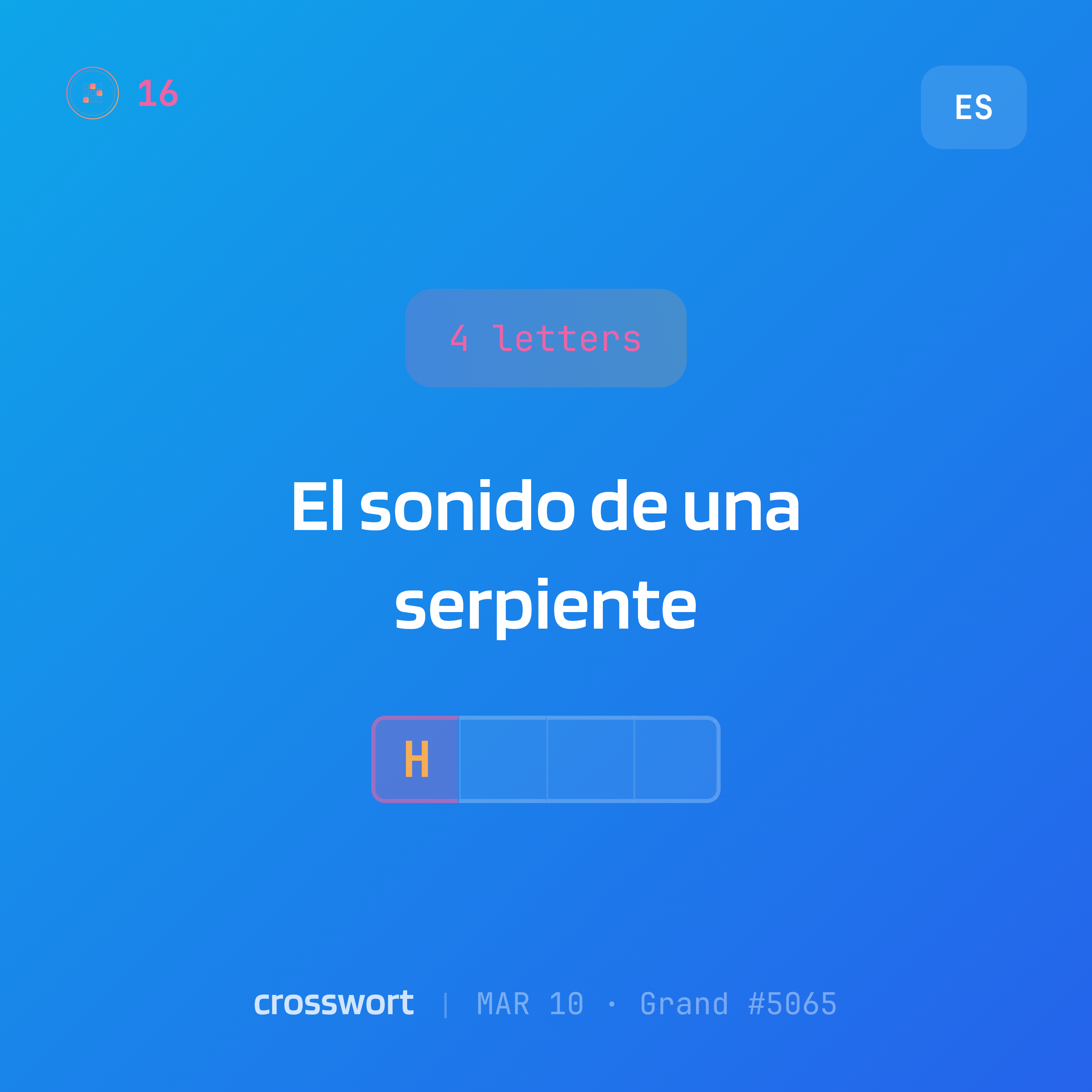 Clue card — El sonido de una serpiente
