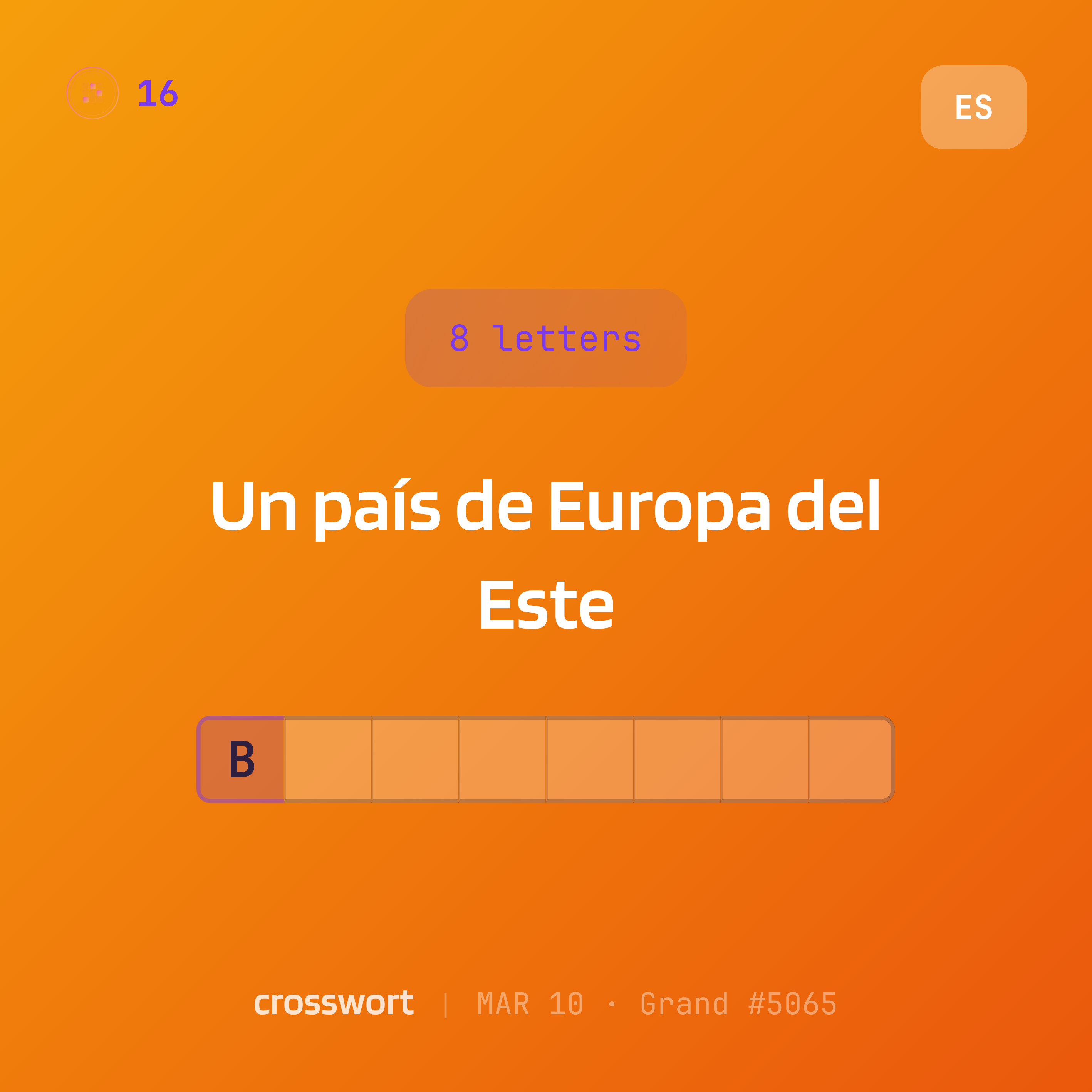 Clue card — Un país de Europa del Este